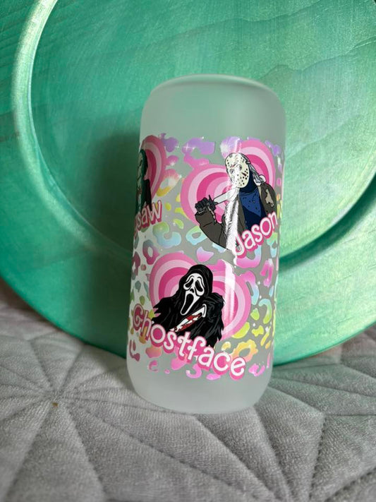 Spooky Friends Glass Cup